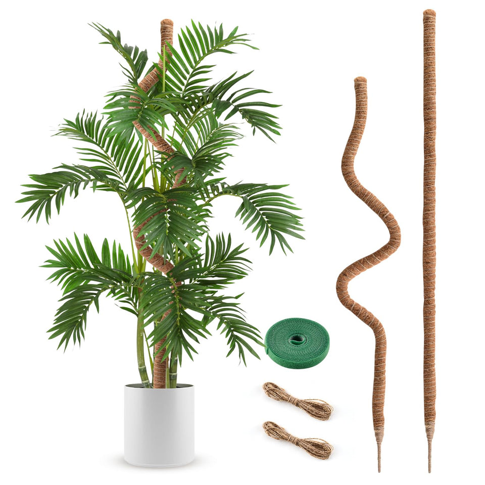 NATSUKY moss pole 63-inch bendable, ready to support climbing Monstera.