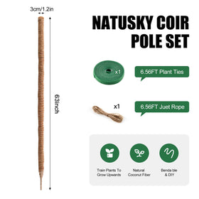NATSUKY indoor plant support made of natural coco coir