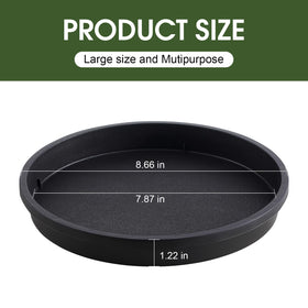 NATSUKY 8inch round saucer side view; deep lip helps prevent spills.