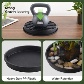 NATSUKY indoor-use saucer; floor protection prevents water damage.