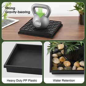 NATSUKY square saucer bonsai display with modern square shape
