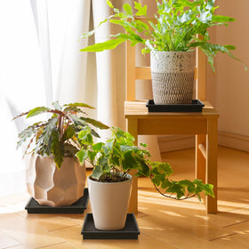 NATSUKY square saucer floor protection keeps furniture dry from plant drips
