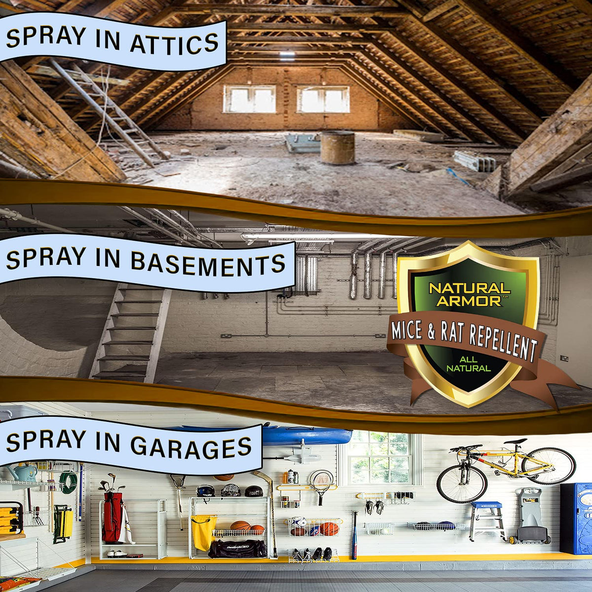 Natural Armor 128-ounce gallon container emphasizes long-lasting pest deterrence.