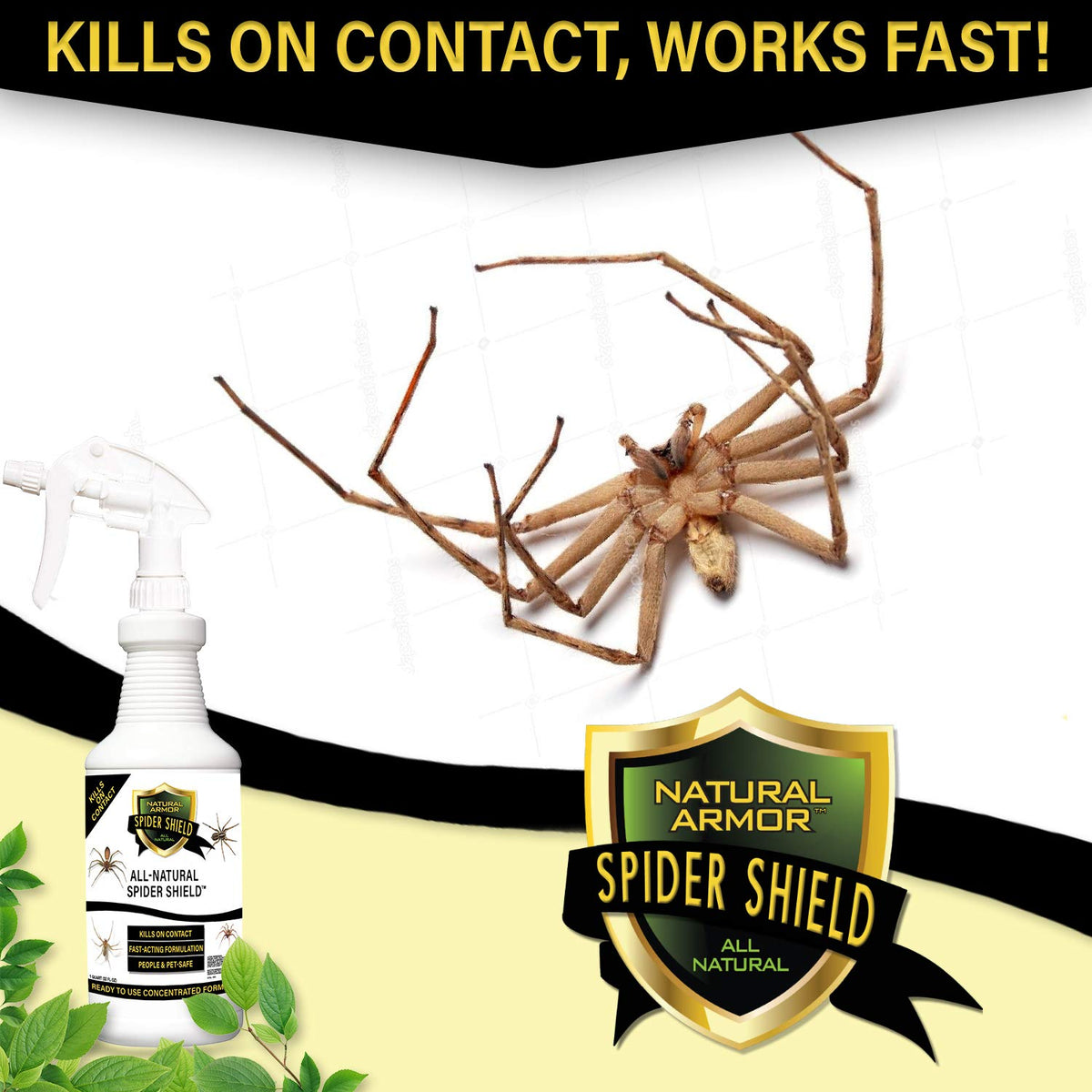 Natural Armor heavy-duty trigger sprayer prevents clogging.