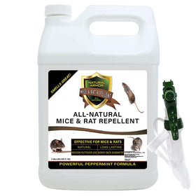 Natural Armor mice rat repellent spray bottle for easy, mess-free protection indoors and outdoors.