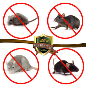 Natural Armor peppermint essence formula highlights fresh scent while repelling mice and rats.