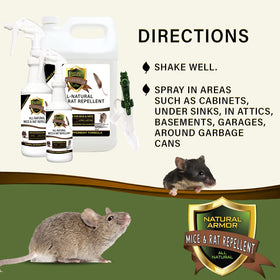 Natural Armor peppermint spray demonstrates stain-free use on household surfaces.