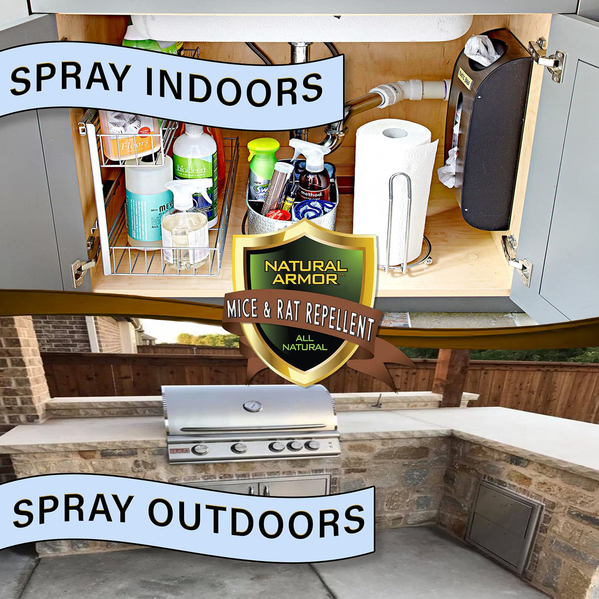 Natural Armor ready-to-use spray demonstrates quick trigger-sprayer application.