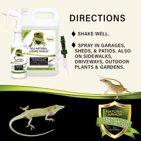 Lush plants receive Natural Armor spray to deter lizards from the garden