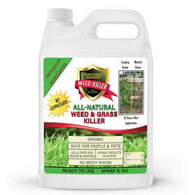 Natural Armor weed killer bottle shows targeted weed control with a ready-to-use spray.