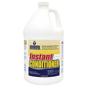 Natural Chemistry Instant Pool Water Conditioner pour shows quick distribution for immediate pool care.