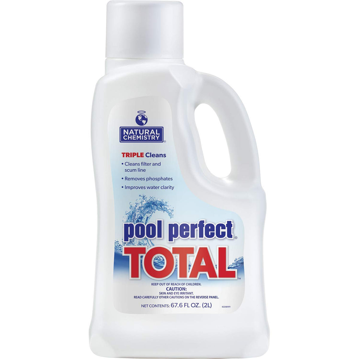 Natural Chemistry Pool Perfect Total 2L bottle being poured for clearer water