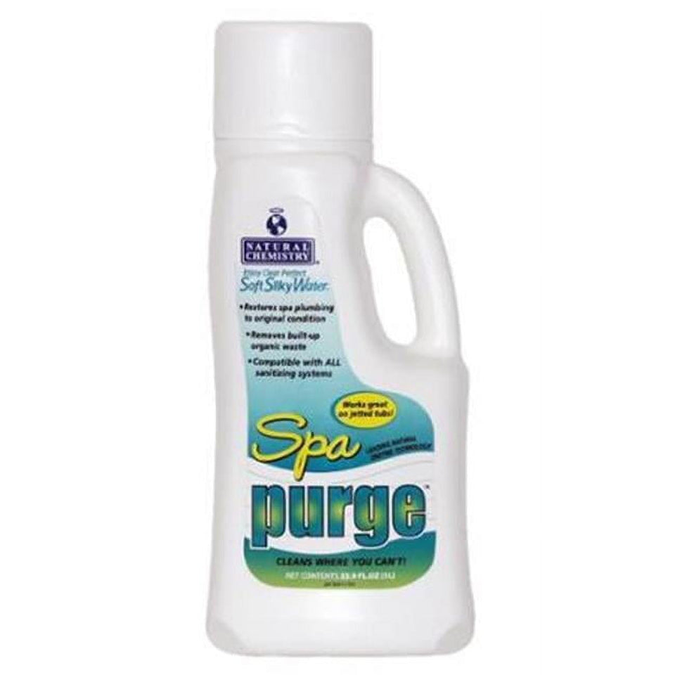 Natural Chemistry Spa Purge clarifies spa water using enzymes for clearer soaking.