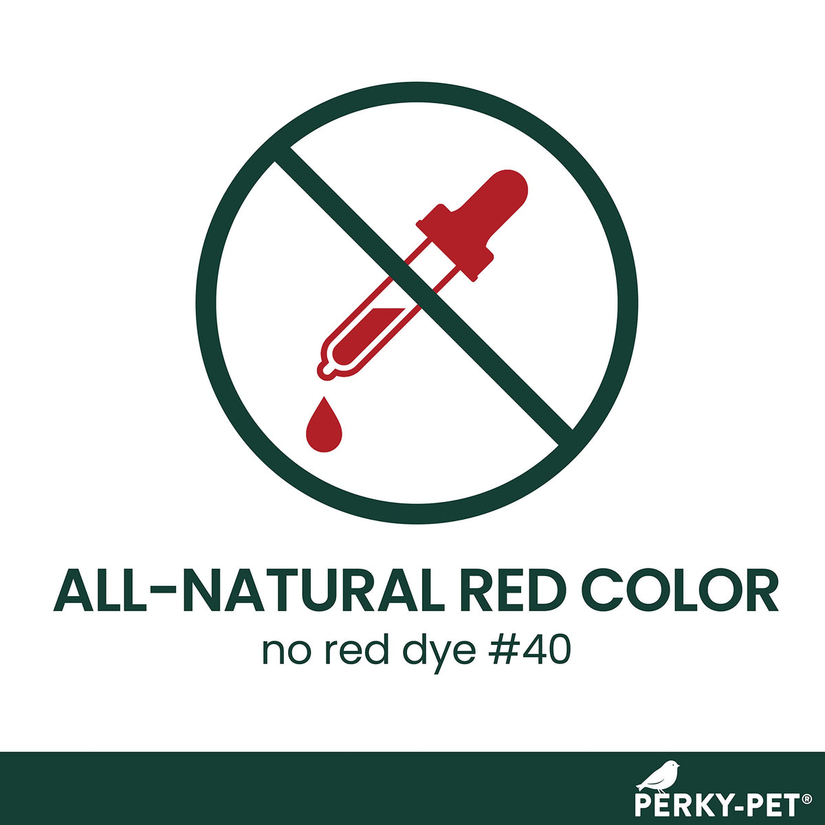 Natural red color from fruits and vegetables in Perky-Pet nectar