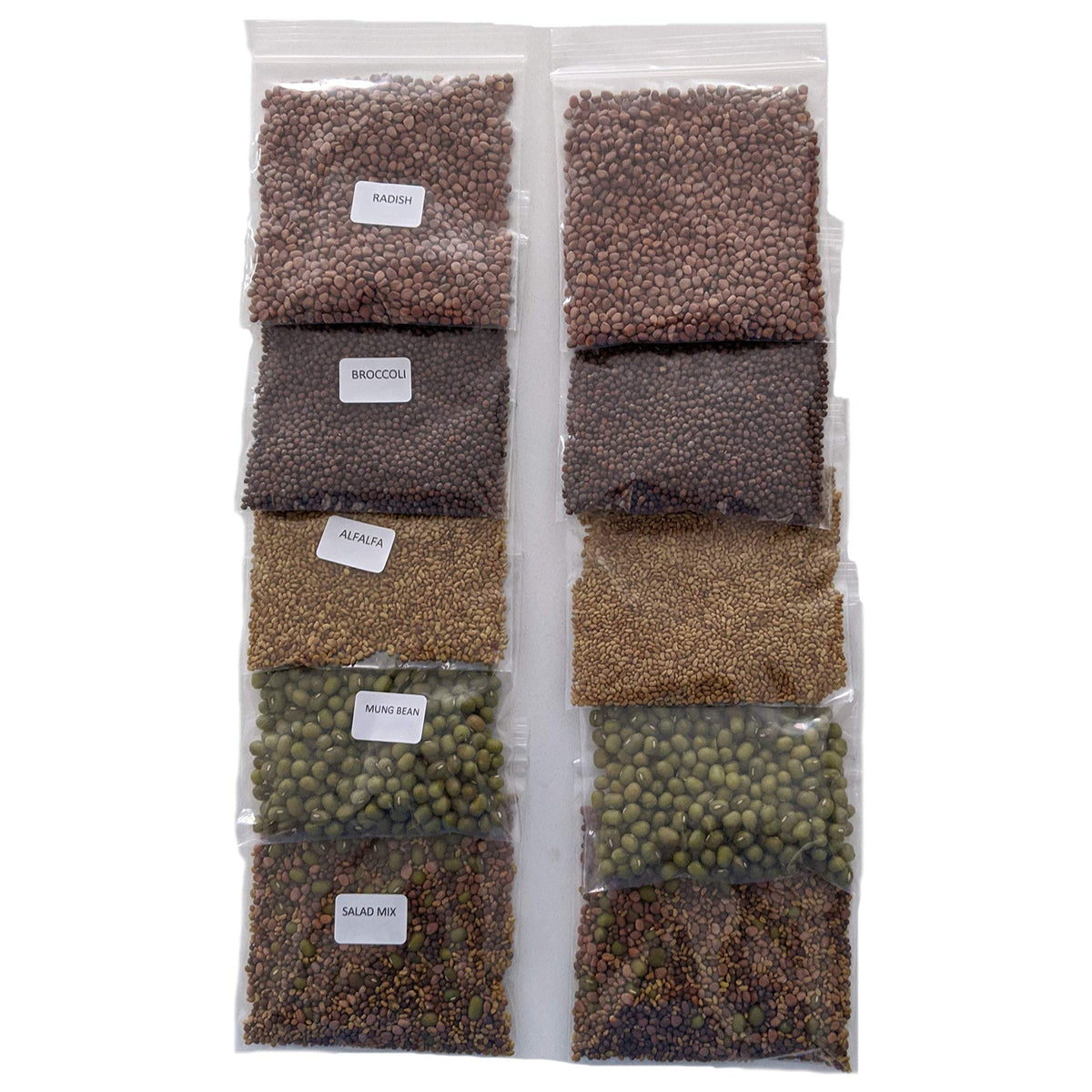 Natural Roots jar-sprout setup image shows premeasured packs for easy, mess-free growing.