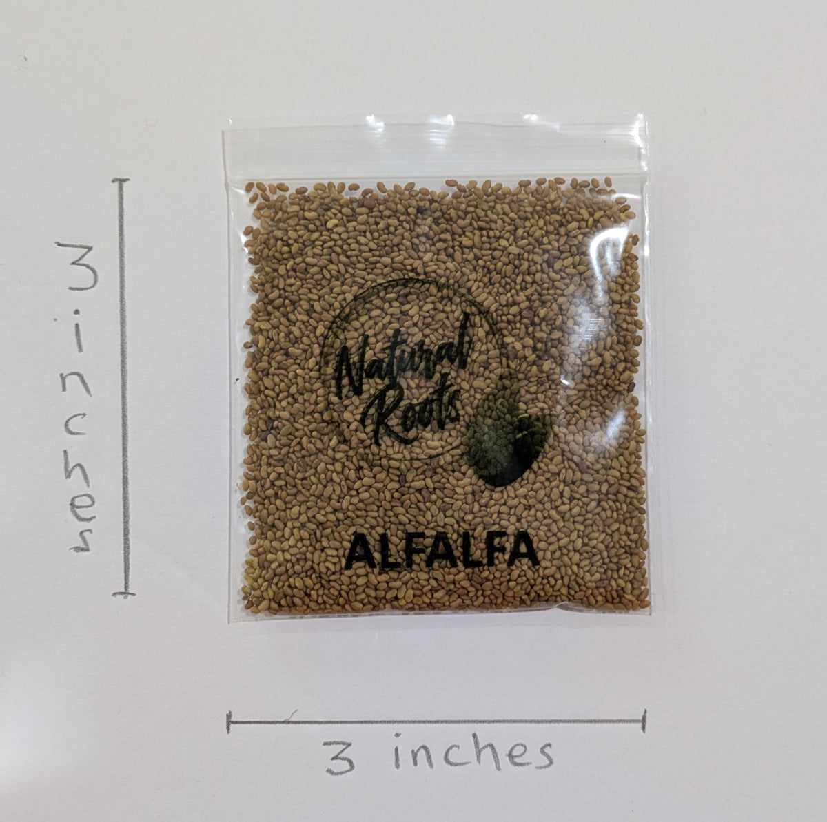 Natural Roots alfalfa sprouting seeds in packets for vibrant, crunchy sprouts at home.