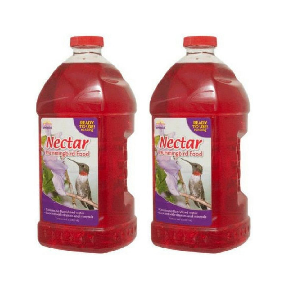 Natural Springs hummingbird nectar ready-to-use bottle for easy backyard feeding.