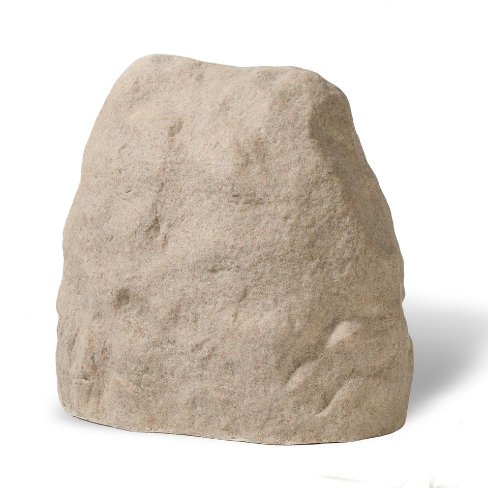 Naturalings small fake rock cover 11-inch blends with mulch beds for discreet utility concealment.