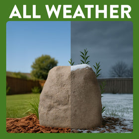 Naturalings UV and weather resistant rock cover supports long-term outdoor use.