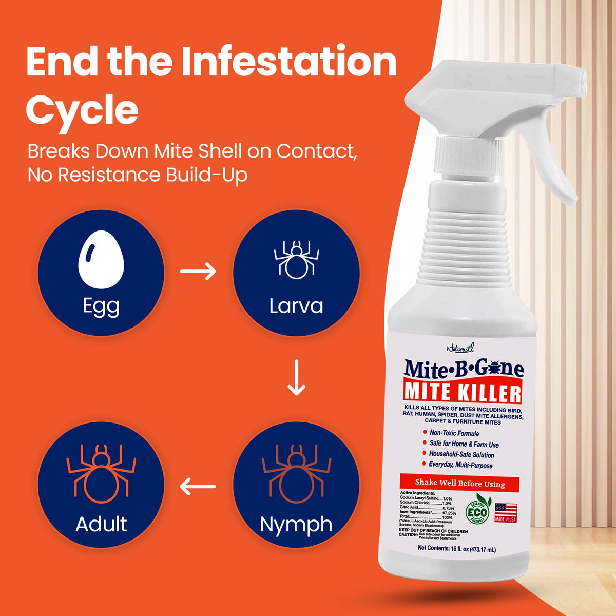 Naturasil spray used in a coop or poultry house on a farm