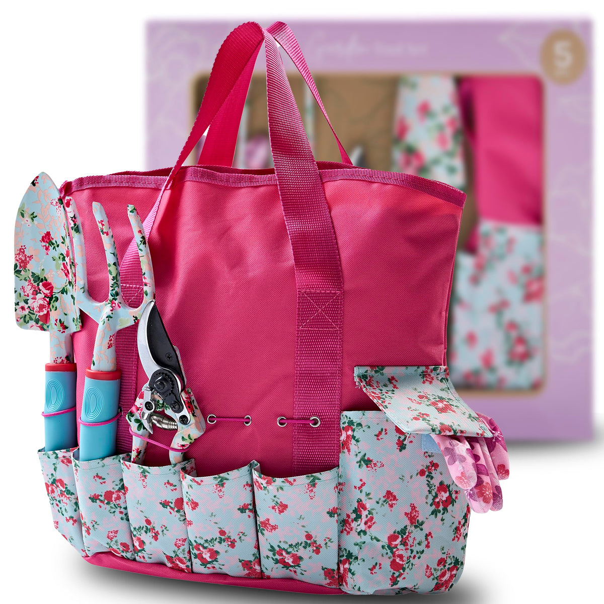 Nature Anywhere garden tools for women kit in use for planting and pruning in a sunny garden.