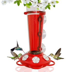 Nature Anywhere large leak-proof window hummingbird feeder showcases clean, mess-free feeding.