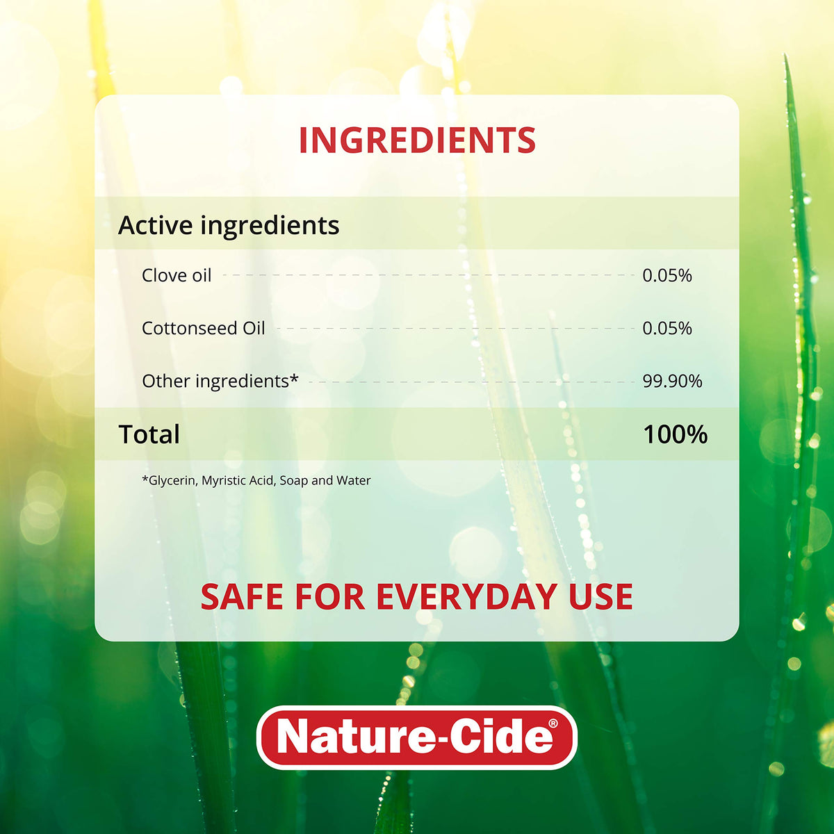 Nature-Cide All Purpose Spray targets spiders in indoor spaces.