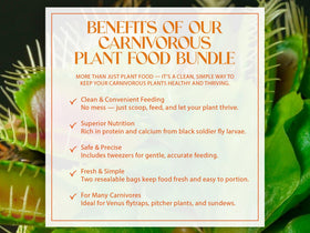 Nature Gift Store dried larvae reduce waste and mold risk for plants.