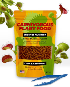 Nature Gift Store Venus Flytrap dried larvae bags for clean feeding.