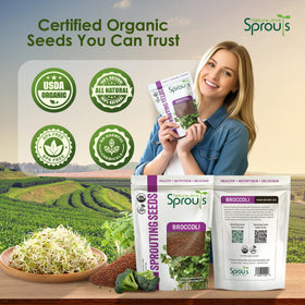 Nature Jim's organic sprouting seeds in resealable bag for freshness