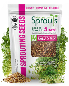 Nature Jims Sprouts broccoli sprout seeds for quick, nutrient-rich microgreens at home