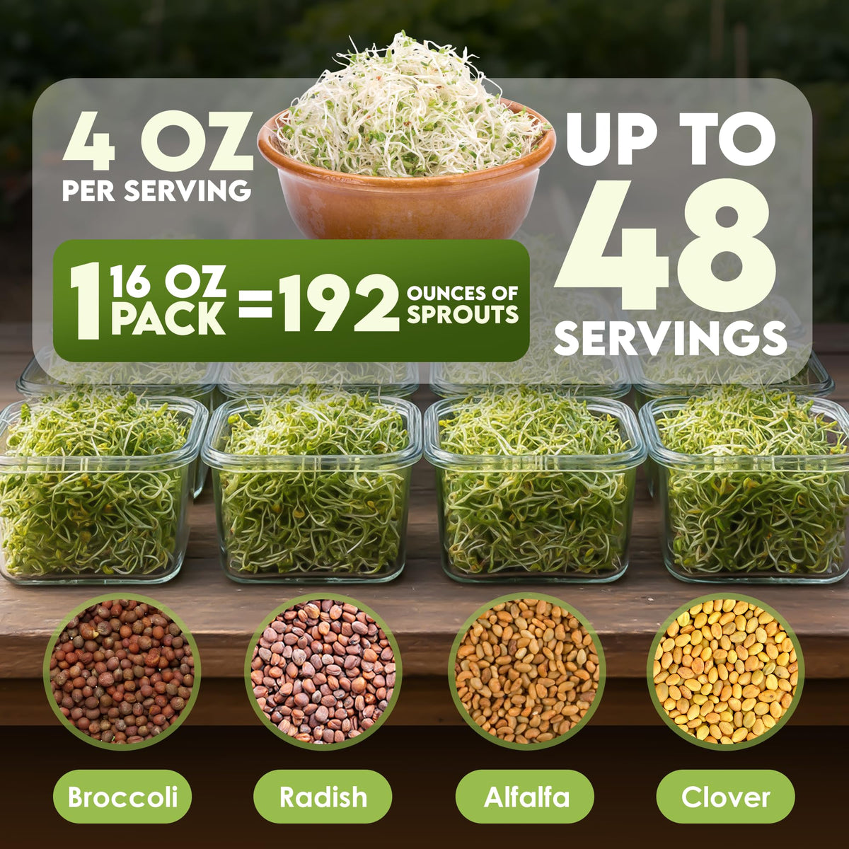 Nature Jims Sprouts radish sprout seeds add peppery crunch to meals