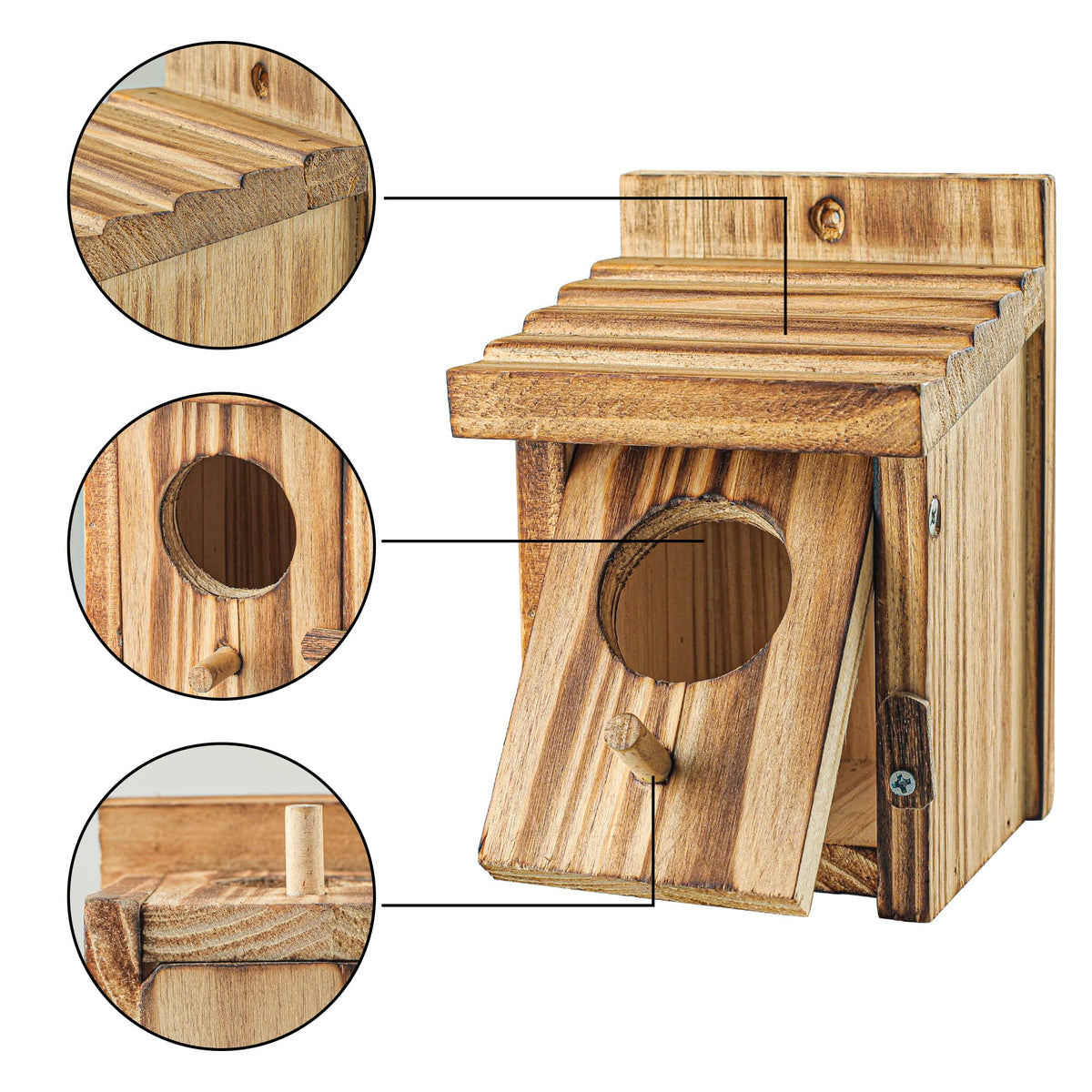 NATUREYLWL garden decor bird house adds charm to outdoor spaces.