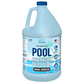 Nature's Freedom hydrogen peroxide pool oxidizer bottle for non-chlorine shock treatment