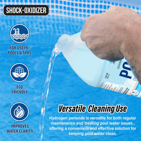 Nature's Freedom sparkling pool water after treatment