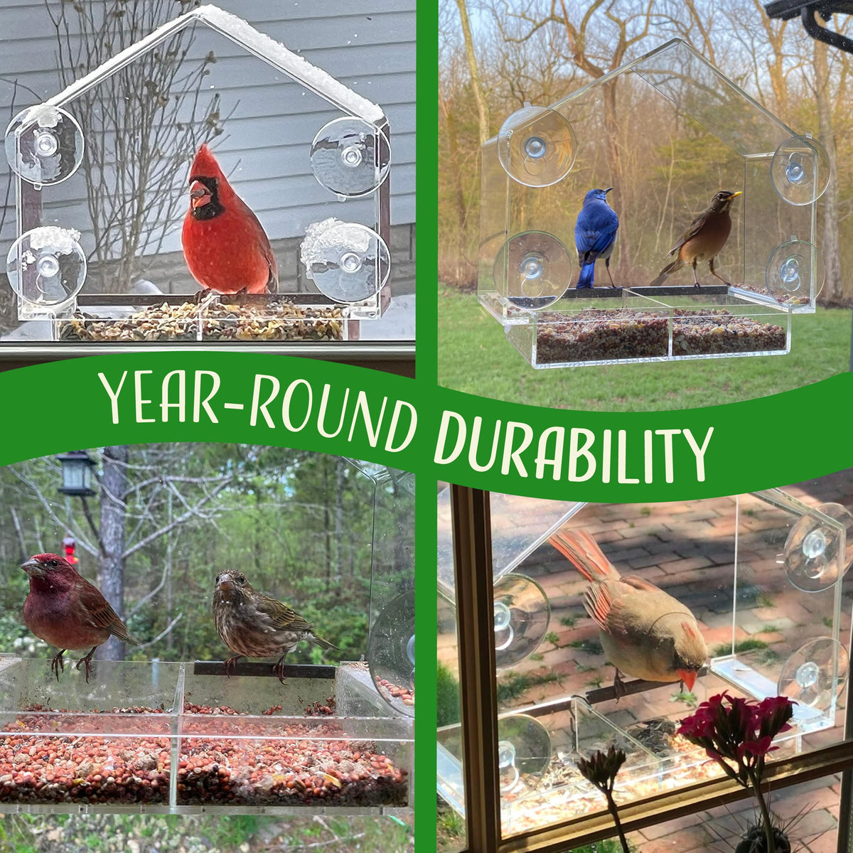 Nature's Hangout easy-fill tray for quick refilling of birdseed.