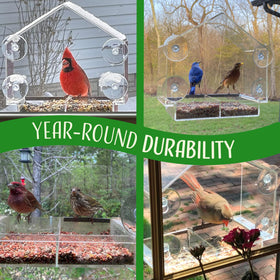 Nature's Hangout easy-fill tray for quick refilling of birdseed.