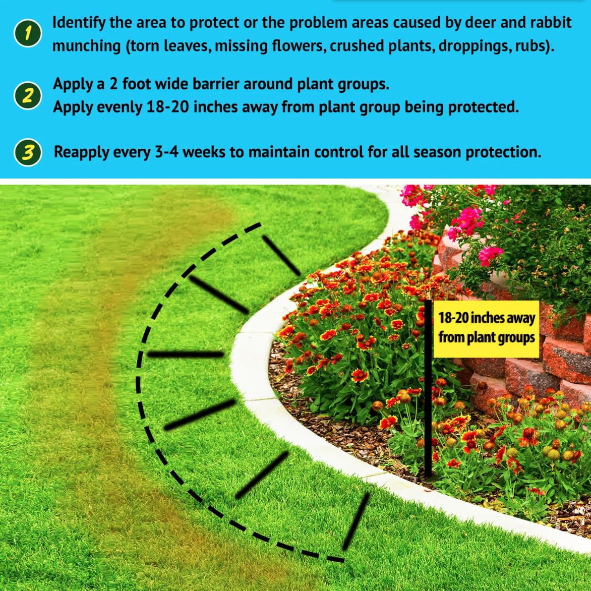 Nature's MACE granules and garden beds show deterrent protection