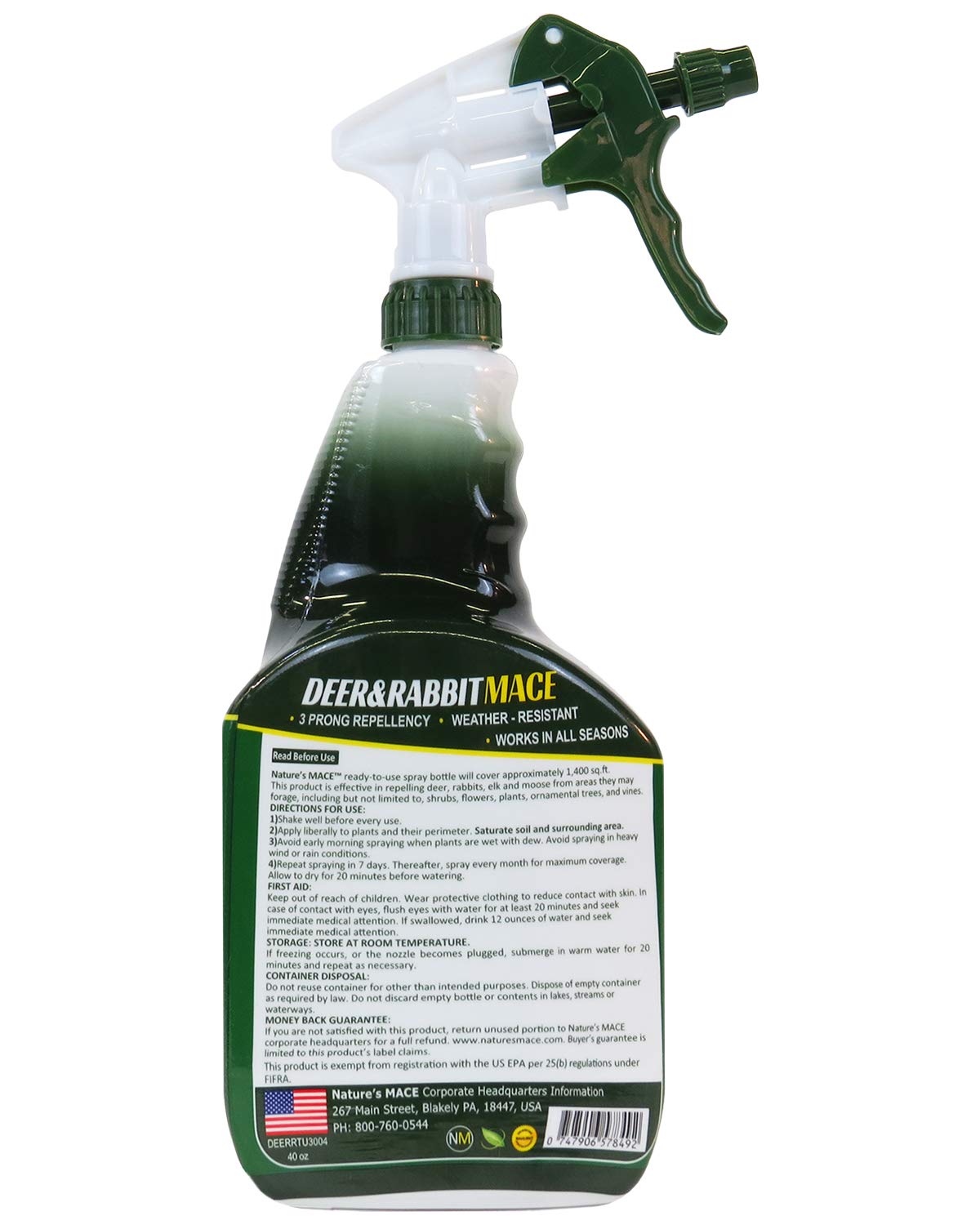 Nature's MACE spray being applied to plants to form a protective barrier.