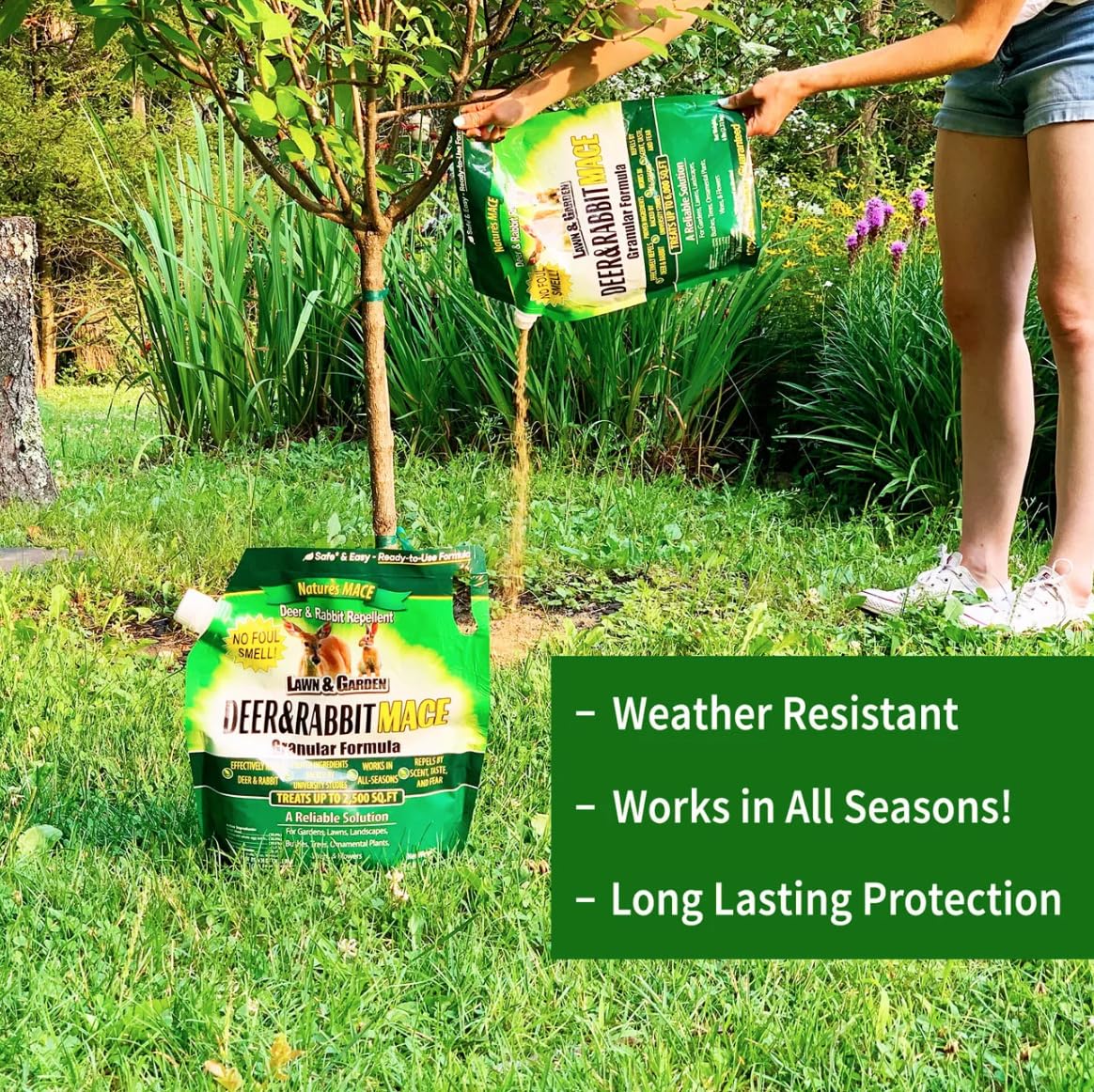 Nature's MACE year-round protection helps reduce deer and rabbit browsing