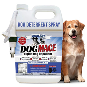 Nature’s MACE Dog Mace Spray deters dogs from outdoor areas and gardens.