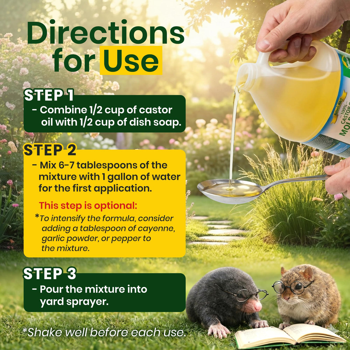 Nature's MACE label closeup showing ingredients and safety features for pets and kids