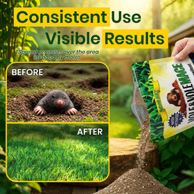 Nature's MACE long-lasting protection for lawns and flower beds.