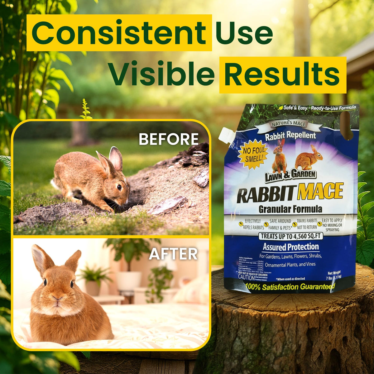 7-pound bag ready for year-round outdoor rabbit deterrence