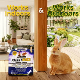 Nature's MACE Rabbit MACE granules rain-resistant formulation maintains deterrence in wet weather.