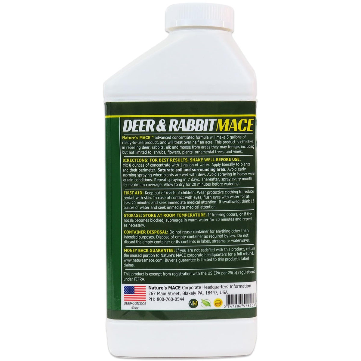 Nature's MACE ready-to-use spray bottle for easy barrier application.