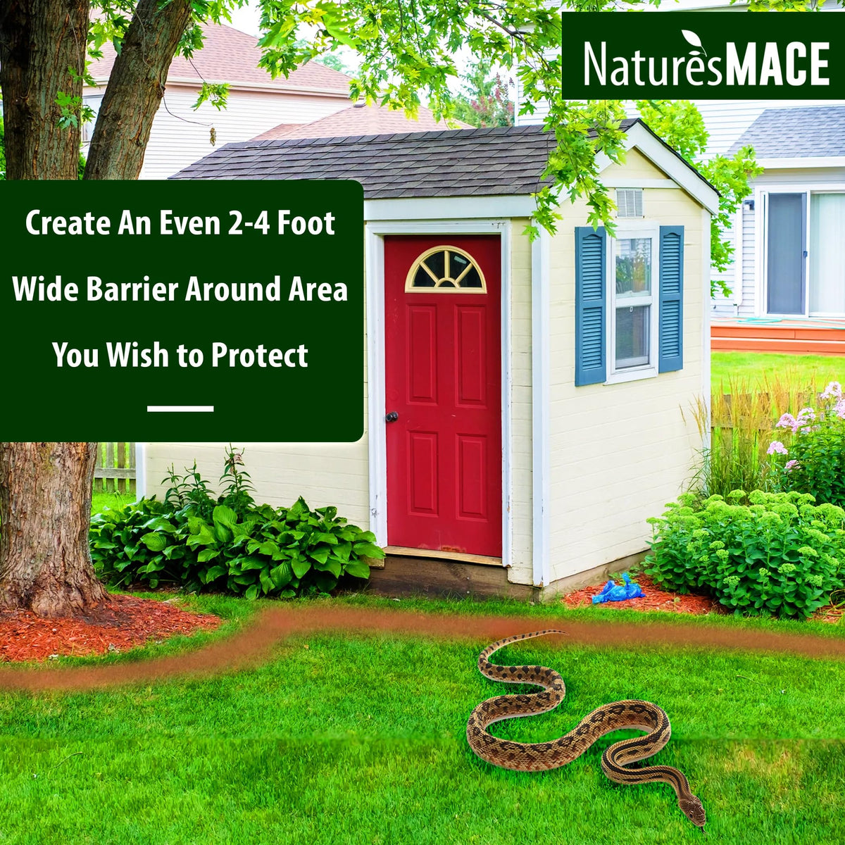 Nature's MACE Snake Mace protects foundations with dense granules near entry points