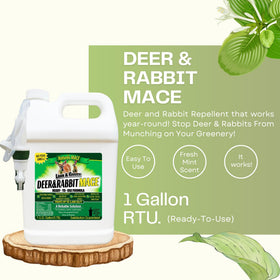 Nature's MACE spray application on plants to deter deer
