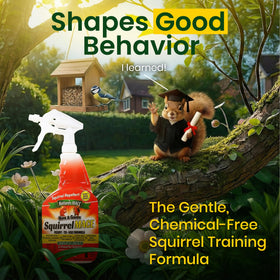 Nature's MACE Squirrel Mace spray application demonstrates easy use
