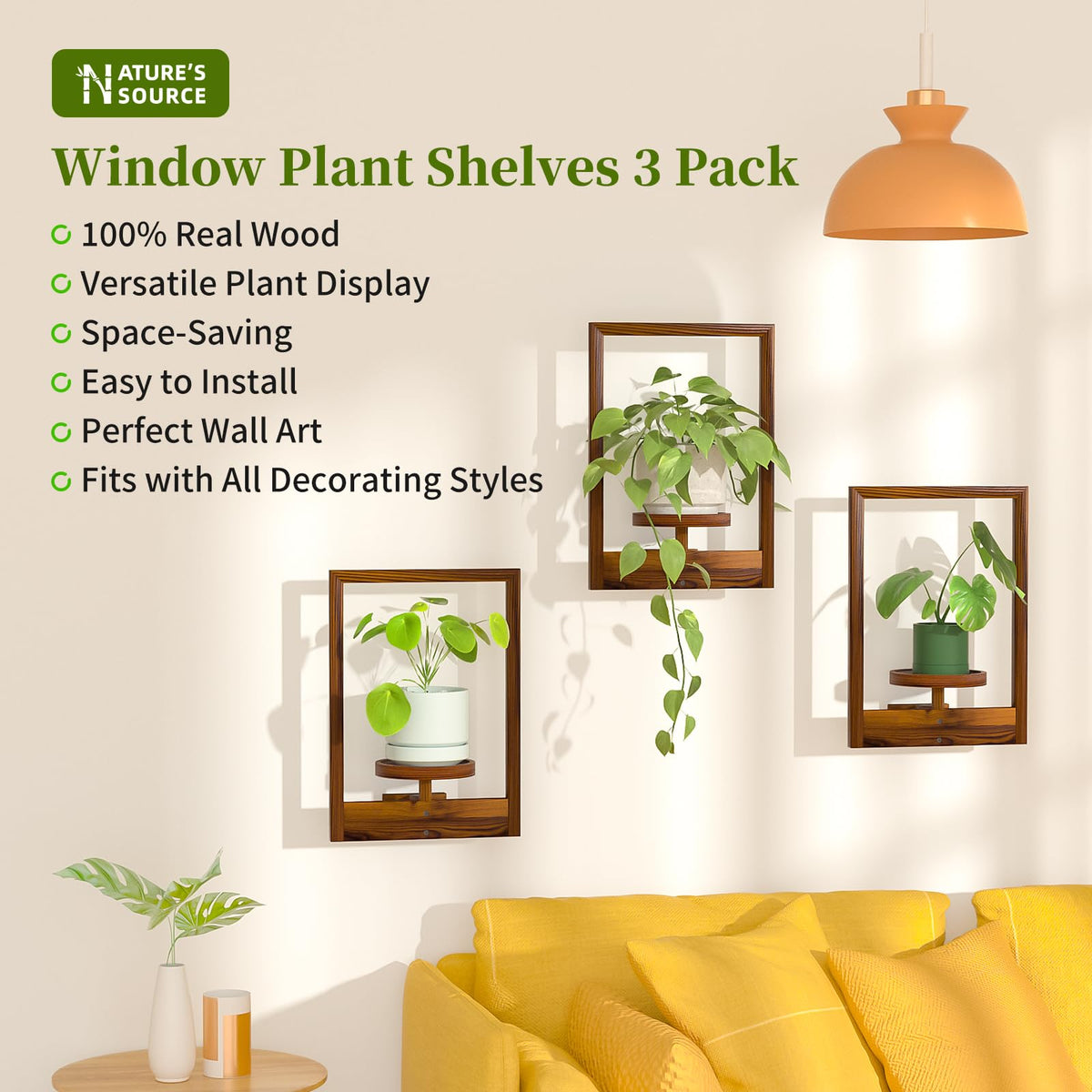 Holds up to 22 lbs; fits planters up to 6.1 inches wide.